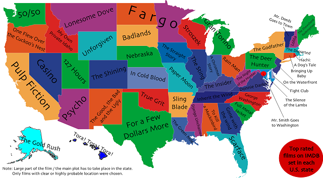Most popular movies for each US state