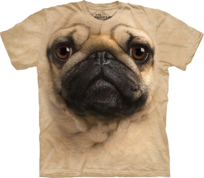 3D Pug Face T-shirt