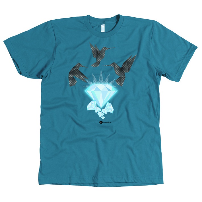 Origami Hummingbirds & Diamonds t-shirt