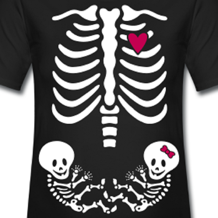 Twins! Skeleton Maternity t-shirt