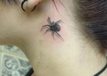 Spider on the neck